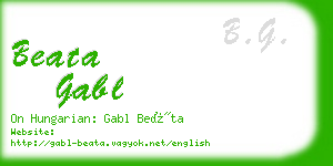 beata gabl business card